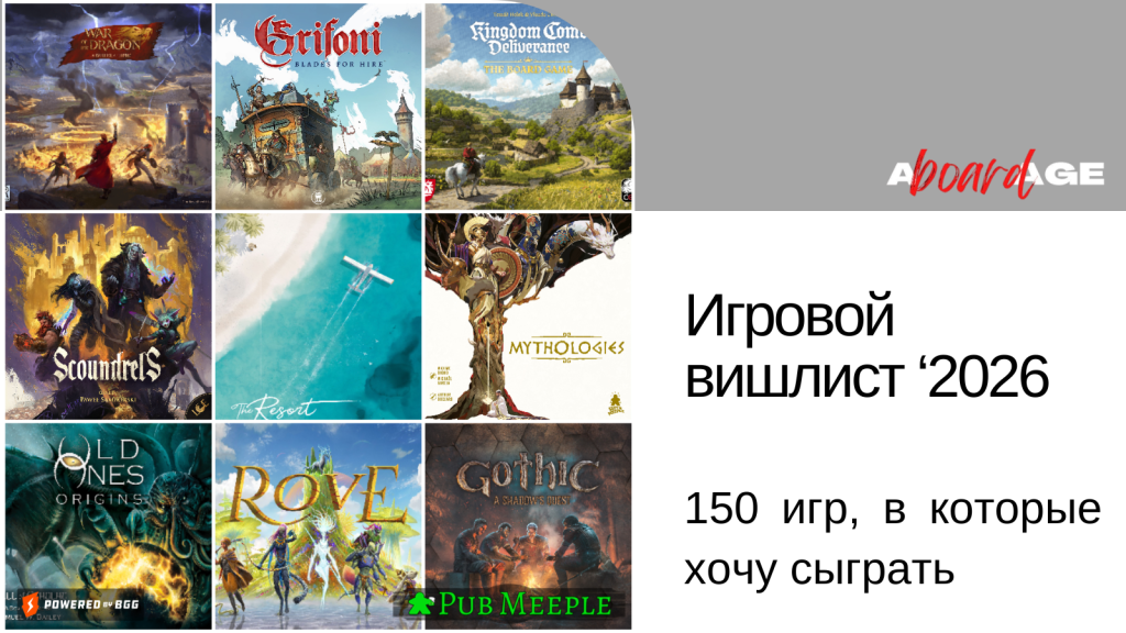 Игровой вишлист: 150 настольных игр, в которые хочу сыграть